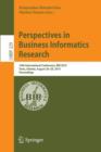 Perspectives in Business Informatics Research : 14th International Conference, BIR 2015, Tartu, Estonia, August 26-28, 2015, Proceedings - Book