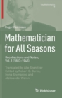 Mathematician for All Seasons : Recollections and Notes Vol. 1 (1887-1945) - Book