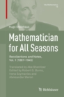 Mathematician for All Seasons : Recollections and Notes Vol. 1 (1887-1945) - eBook