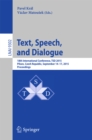 Text, Speech, and Dialogue : 18th International Conference, TSD 2015, Pilsen,Czech Republic, September 14-17, 2015, Proceedings - eBook