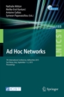 Ad Hoc Networks : 7th International Conference, AdHocHets 2015, San Remo, Italy, September 1-2, 2015. Proceedings - Book