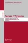 Secure IT Systems : 20th Nordic Conference, NordSec 2015, Stockholm, Sweden, October 19-21, 2015, Proceedings - eBook