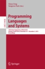 Programming Languages and Systems : 13th Asian Symposium, APLAS 2015, Pohang, South Korea, November 30 - December 2, 2015, Proceedings - eBook
