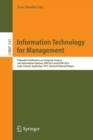 Information Technology for Management : Federated Conference on Computer Science and Information Systems, ISM 2015 and AITM 2015, Lodz, Poland, September 2015, Revised Selected Papers - Book