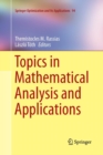 Topics in Mathematical Analysis and Applications - Book