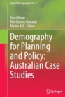 Demography for Planning and Policy: Australian Case Studies - Book