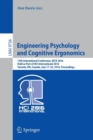 Engineering Psychology and Cognitive Ergonomics : 13th International Conference, EPCE 2016, Held as Part of HCI International 2016, Toronto, ON, Canada, July 17-22, 2016, Proceedings - Book