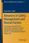 Advances in Safety Management and Human Factors : Proceedings of the AHFE 2016 International Conference on Safety Management and Human Factors , July 27-31, 2016, Walt Disney World (R), Florida, USA - Book