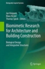 Biomimetic Research for Architecture and Building Construction : Biological Design and Integrative Structures - Book