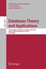 Databases Theory and Applications : 27th Australasian Database Conference, ADC 2016, Sydney, NSW, September 28-29, 2016, Proceedings - Book
