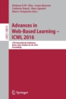 Advances in Web-Based Learning – ICWL 2016 : 15th International Conference, Rome, Italy, October 26–29, 2016, Proceedings - Book