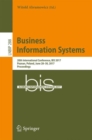 Business Information Systems : 20th International Conference, BIS 2017, Poznan, Poland, June 28-30, 2017, Proceedings - Book