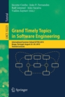 Grand Timely Topics in Software Engineering : International Summer School GTTSE 2015, Braga, Portugal, August 23-29, 2015, Tutorial Lectures - Book