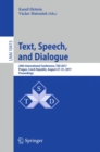 Text, Speech, and Dialogue : 20th International Conference, TSD 2017, Prague, Czech Republic, August 27-31, 2017, Proceedings - Book
