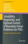 Solvability, Regularity, and Optimal Control of Boundary Value Problems for PDEs : In Honour of Prof. Gianni Gilardi - Book