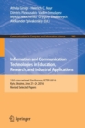 Information and Communication Technologies in Education, Research, and Industrial Applications : 12th International Conference, ICTERI 2016, Kyiv, Ukraine, June 21-24, 2016, Revised Selected Papers - Book