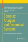 Complex Analysis and Dynamical Systems : New Trends and Open Problems - Book
