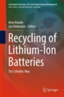 Recycling of Lithium-Ion Batteries : The LithoRec Way - Book