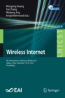 Wireless Internet : 9th International Conference, WICON 2016, Haikou, China, December 19-20, 2016, Proceedings - Book