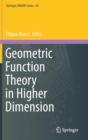 Geometric Function Theory in Higher Dimension - Book