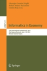 Informatics in Economy : 15th International Conference, IE 2016, Cluj-Napoca, Romania, June 2-3, 2016, Revised Selected Papers - Book