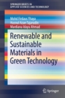 Renewable and Sustainable Materials in Green Technology - Book
