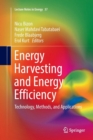 Energy Harvesting and Energy Efficiency : Technology, Methods, and Applications - Book