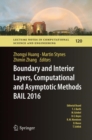 Boundary and Interior Layers, Computational and Asymptotic Methods  BAIL 2016 - Book