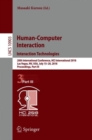Human-Computer Interaction. Interaction Technologies : 20th International Conference, HCI International 2018, Las Vegas, NV, USA, July 15-20, 2018, Proceedings, Part III - Book
