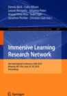 Immersive Learning Research Network : 4th International Conference, iLRN 2018, Missoula, MT, USA, June 24-29, 2018, Proceedings - Book