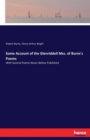 Some Account of the Glenriddell Mss. of Burns's Poems : With Several Poems Never Before Published - Book