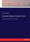 Genealogical Register of Lexington Families : from the first settlement of the town - Book