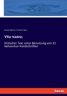Vita nuova; : Kritischer Text unter Benutzung von 35 behannten Handschriften - Book