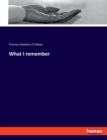 What I remember - Book