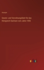 Gesetz- und Verordnungsblatt fur das Koenigreich Sachsen vom Jahre 1856 - Book