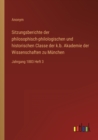 Sitzungsberichte der philosophisch-philologischen und historischen Classe der k.b. Akademie der Wissenschaften zu Munchen : Jahrgang 1883 Heft 3 - Book