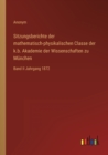 Sitzungsberichte der mathematisch-physikalischen Classe der k.b. Akademie der Wissenschaften zu Munchen : Band II Jahrgang 1872 - Book