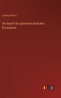 Der Begriff des gemeinen deutschen Privatrechts - Book