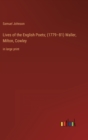 Lives of the English Poets; (1779-81) Waller, Milton, Cowley : in large print - Book