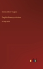 English literary criticism : in large print - Book