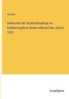 Uebersicht der Strafrechtspflege im Grossherzogthum Baden wahrend des Jahres 1852 - Book