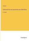 Zeitschrift fur die Geschichte des Oberrheins : 27. Band - Book