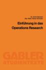 Einfuhrung in Das Operations Research - Book