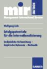 Erfolgspotentiale Fur Die Internationalisierung : Gedankliche Vorbereitung -- Empirische Relevanz -- Methodik - Book