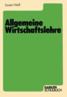 Allgemeine Wirtschaftslehre - Book