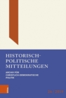 Historisch-politische Mitteilungen : Archiv fur Christlich-Demokratische Politik. Band 26 - Book