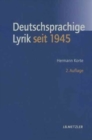 Deutschsprachige Lyrik seit 1945 - Book