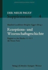 Rezeptions- und Wissenschaftsgeschichte : Register zu den Banden 13 - 15/3 des Neuen Pauly - Book
