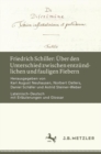 Friedrich Schiller: Uber den Unterschied zwischen entzundlichen und fauligen Fiebern : Lateinisch-Deutsch mit Erlauterungen und Glossar - Book
