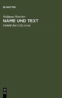 Name und Text - Book